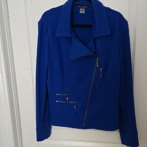 Cobalt Blue Tailored Blazer with Structured Fabric